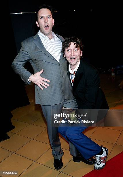 Comedians Lano and Woodley, aka Frank Woodley and Collin Lane , attend the 2006 Helpmann Awards at the Lyric Theatre in Star City on July 31, 2006 in...