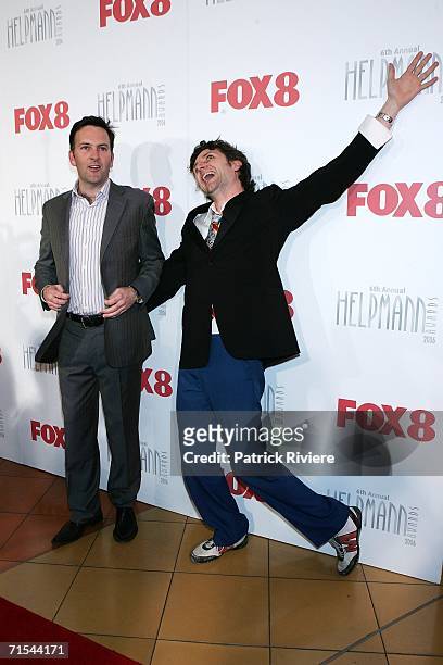 Comedians Lano and Woodley, aka Frank Woodley and Collin Lane , attend the 2006 Helpmann Awards at the Lyric Theatre in Star City on July 31, 2006 in...