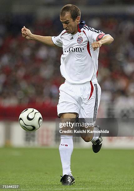 Mehmet Scholl of Bayern Munich in action during the friendly match between Urawa Red Diamonds All Stars and Bayern Munich All Stars on July 31, 2006...