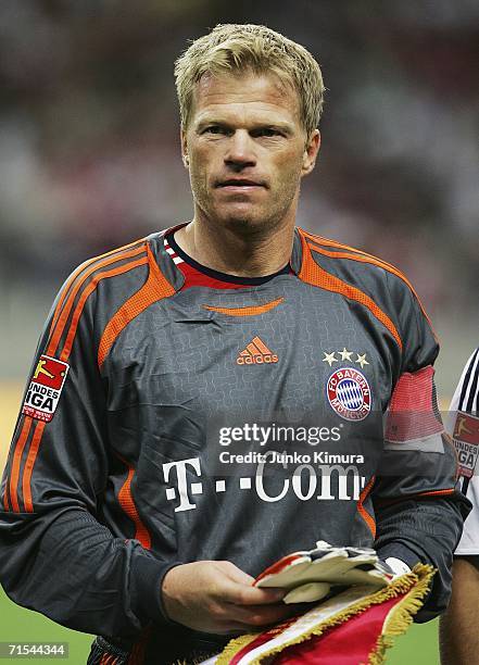 Oliver Kahn of Bayern Munich during the friendly match between Urawa Red Diamonds All Stars and Bayern Munich All Stars on July 31, 2006 in Saitama...