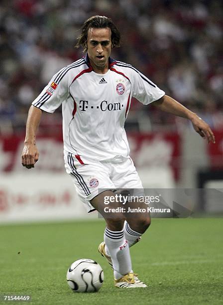 Ali Karimi of Bayern Munich in action during the friendly match between Urawa Red Diamonds All Stars and Bayern Munich All Stars on July 31, 2006 in...