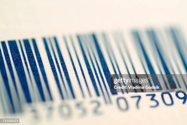 close-up of a barcode - bar code fotografías e imágenes de stock