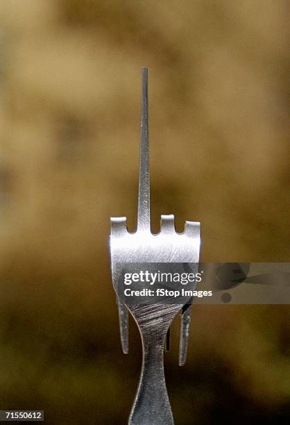 bent fork - bent fork stock pictures, royalty-free photos & images