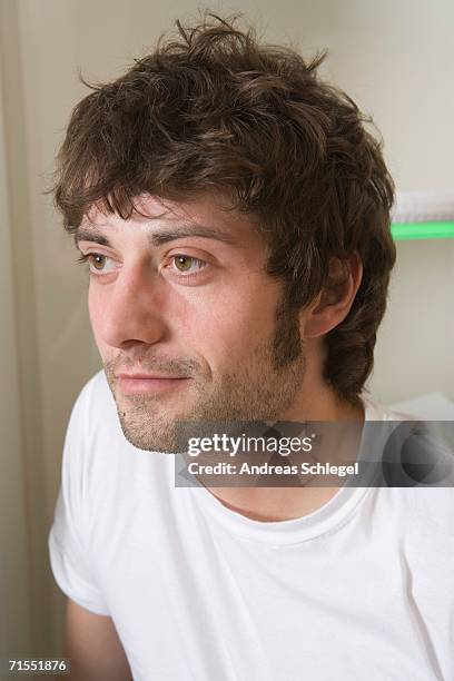 young man looking away - sideburn stock pictures, royalty-free photos & images