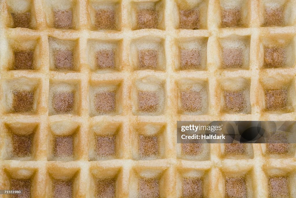 Close up of a waffle