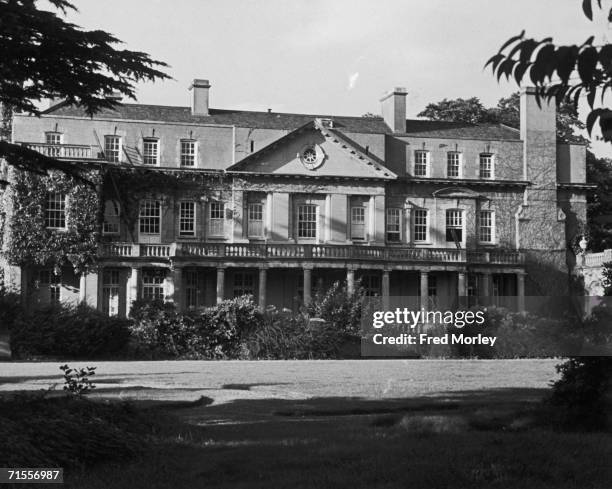 Heatherden Hall, the office building for Pinewood Studios at Iver Heath, Buckinghamshire, September 1946.