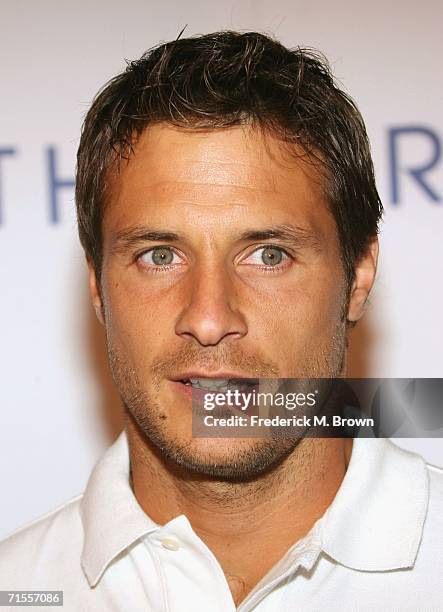 Chelsea football player Carlo Cudicini attends the "Hit The Ground Running Party" at the SkyBar in the Mondrian Hotel on July 31, 2006 in West...