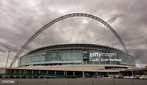 General view of Wembley Stadium on August 1, 2006 in London, England. The stadium was due for completion in August 2005. However, Wembley may not be...