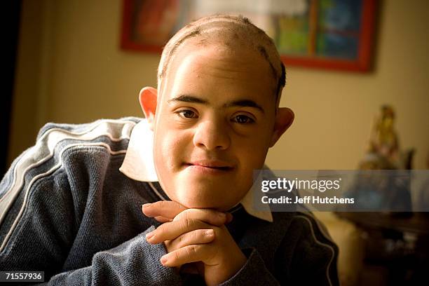 Eli Lewis a high school freshman at Walter Johnson High School in Bethesda, Maryland, poses for a photo December 18, 2005 in Chevy Chase, Maryland....