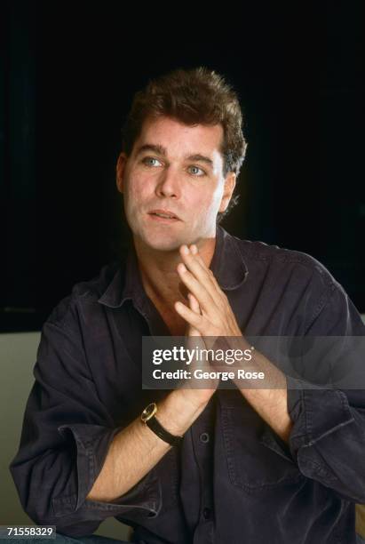 Star of the Academy Award-nominated film "Goodfellas," actor Ray Liotta, poses during a 1990 Los Angeles, California, photo portrait session. Liotta...
