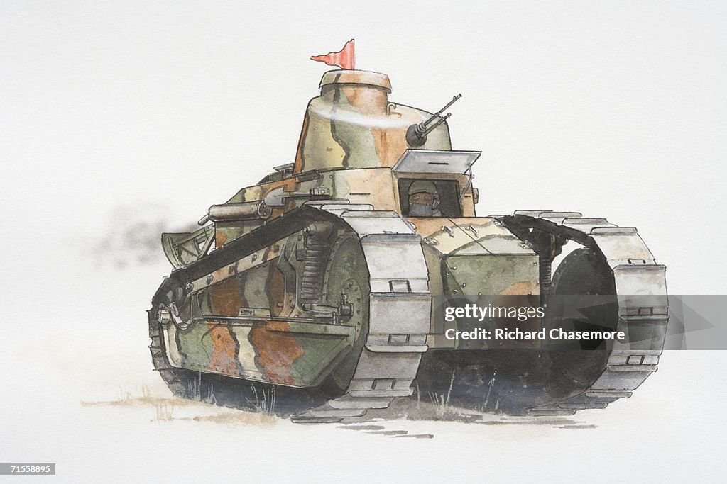 Renault FT17 French army tank.