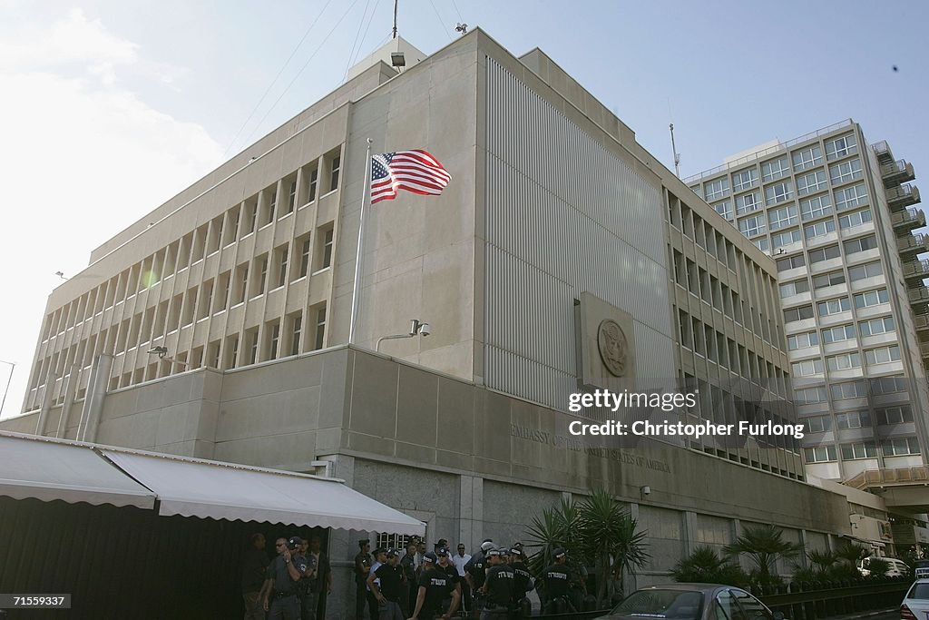 Demonstration Takes Place Outside The US Embassy  In Tel Aviv