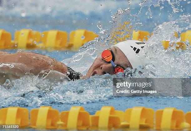 Steffen Britta of Germany in action in the Women's 100m Freestyle finals at the European Swimming Championships on August 1, 2006 in Budapest,...