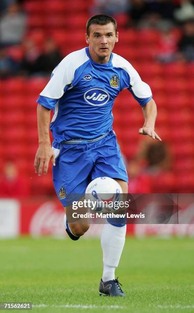 Lee McCulloch of Wigan Athletic in action during the Pre-season Friendly match between Barnsley and Wigan Athletic at Oakwell on August 1, 2006 in...