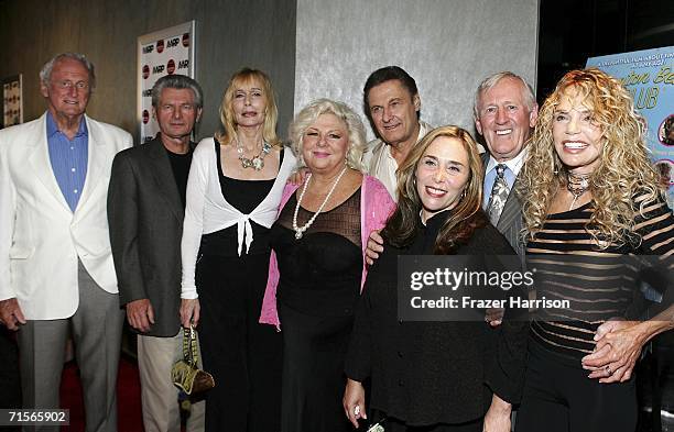 Producer Samuel Goldwyn, Meyer Gottlieb, Priesdent of Samuel Goldwyn Films, Actress Sally Kellerman, Renee Taylor, Joseph Bologna, director Susan...