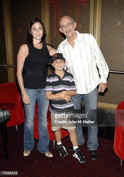 Lisa Loiacono, Jacob Greenspan and Christopher Lloyd attend Hollywood's Master Storytellers Series "Back To The Future " Parts 2 & 3 at Grauman's...