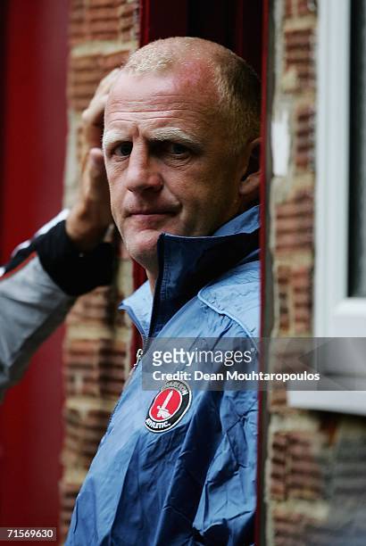 Charlton Manager Ian Dowie looks on prior to the pre-season friendly match between Welling United and Charlton Athletic at the Park View Road Stadium...
