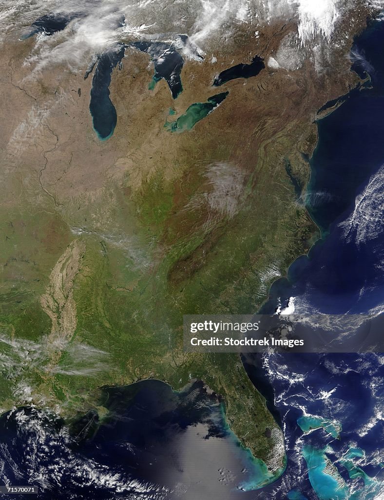 "United States East Coast, satellite image"