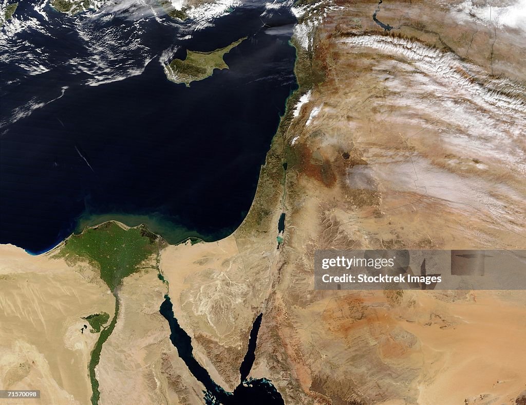 "The Middle East, satellite image"