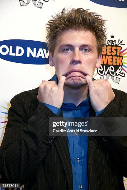 Actor Christian Finnegan attends the celebration of VH1's 100th episode of Best Week Ever at Club Marquee on August 2, 2006 in New York City.