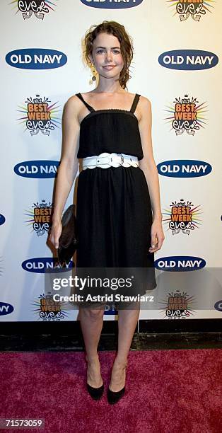 Model Nicole Linkletter attends the celebration of VH1's 100th episode of Best Week Ever at Club Marquee on August 2, 2006 in New York City.