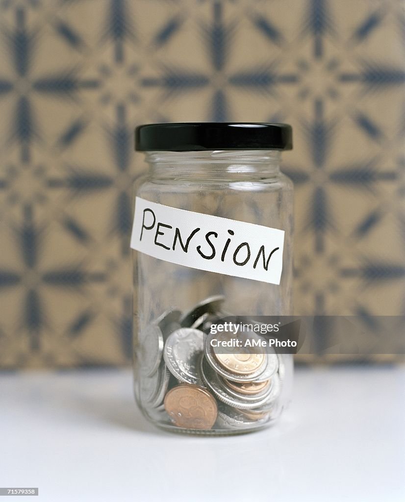 Savings in a glass jar.