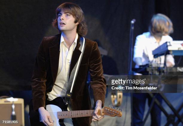 Robert Schwartzman from the band Rooney performs at Shoreline Amphitheatre on August 3, 2006 in Mountain View California.