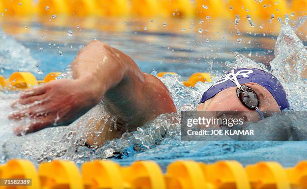 Great Britain's Melanie Marshall competes in a qualification heat of the women's 200 meters freestyle during the 28th LEN European swimming...