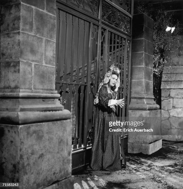 German soprano Dame Elisabeth Schwarzkopf stars in a BBC television production of Mozart's 'Don Giovanni', 25th October 1961.