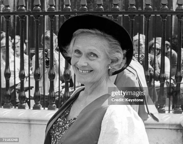 German soprano Dame Elisabeth Schwarzkopf receives a honorary degree in music from Cambridge University, 10th June 1976.