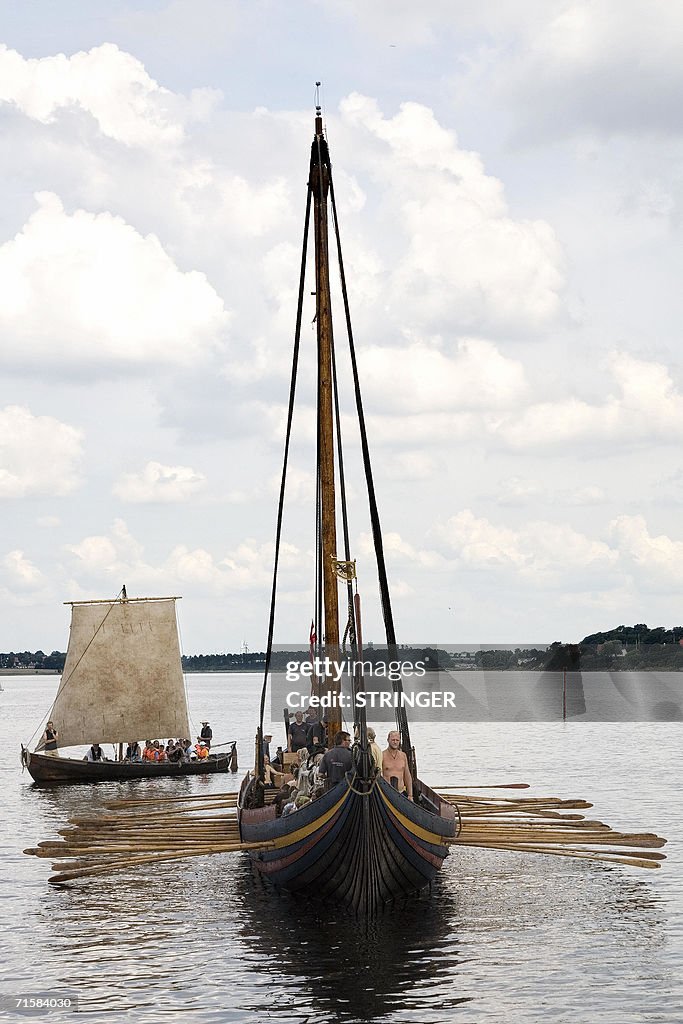 A replica of a Viking ship, the 30m long