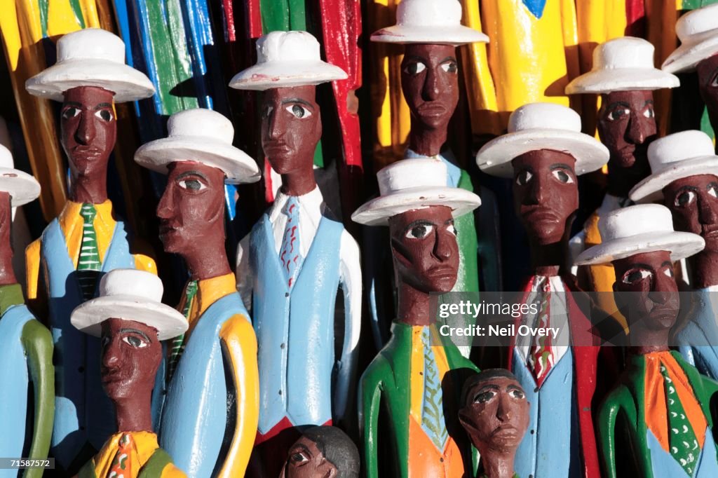 Variety of Carved Wooden African Sculptures