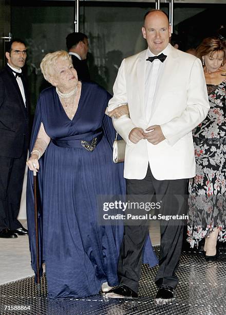 Princess Antoinette, Baroness of Massy and prince Albert II of Monaco arrive at the Monaco Red Cross Ball, under the Presidency of HSH Prince Albert...