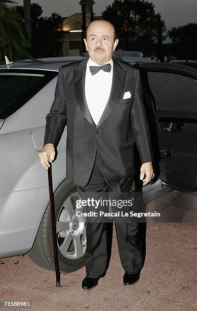 Saudi-born businessman Adnan Khashoggi arrives at the Monaco Red Cross Ball, under the Presidency of HSH Prince Albert II, in the Salles des Etoiles...