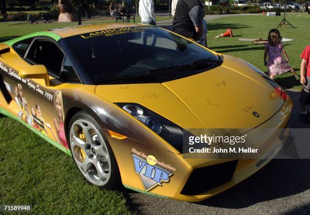 An autographed 2006 Lamborghini that will be auctioned off September 4, 2006 on E-bay at the Cinema al Fresco's screening of "CINEMA PARADISO" at the...