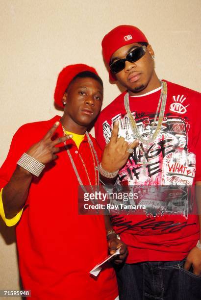 Recording artists Lil' Boosie and Webbie attend TJ's DJ's Tastemakers Annual Music Conference - Day 2 at the Ivanhoe Plaza Hotel August 05, 2006 in...