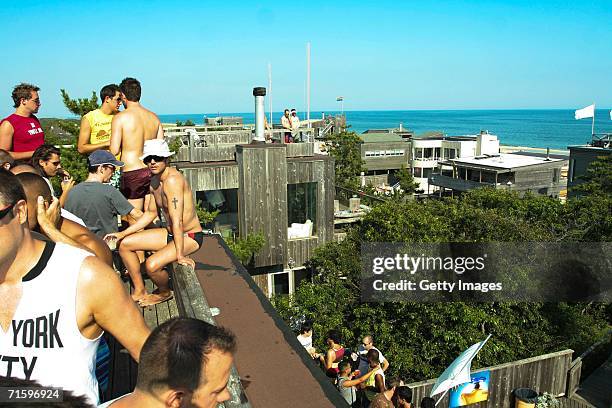 Atmosphere during a Bond No. 9 "Fire Island" fragrance launch party at a private home in the Fire Island Pines August 5, 2006 in Fire Island, New...