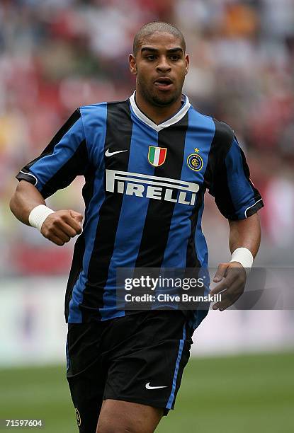 Adriano of Internazionale in action during the LG Amsterdam Tournament friendly match between FC Porto and Internazionale at The Amsterdam Arena on...