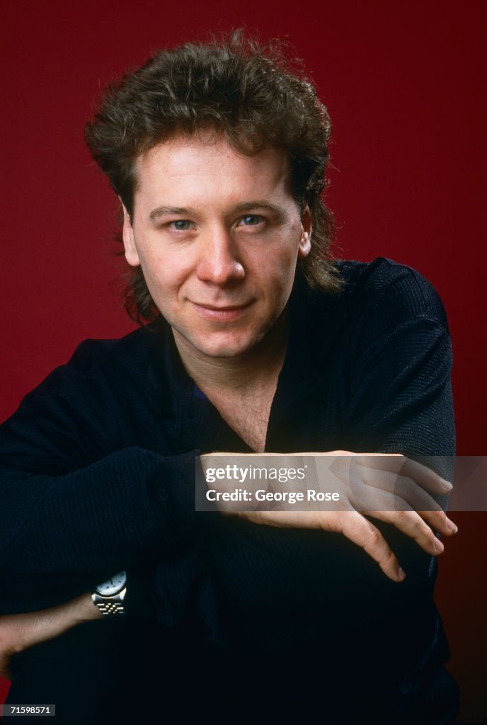 Singer Jim Kerr, lead singer with the rock group, Simple Minds, poses