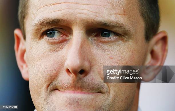 Adrian Boothroyd of Watford looks on during the friendly match between Watford and Inter Milan at Vicarage Road on August 8 in Watford, England.