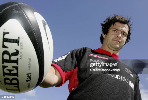 Andy Farrell of Saracens poses for the media during a photocall at Saracens training ground on August 9, 2006 in Hatfield, England.