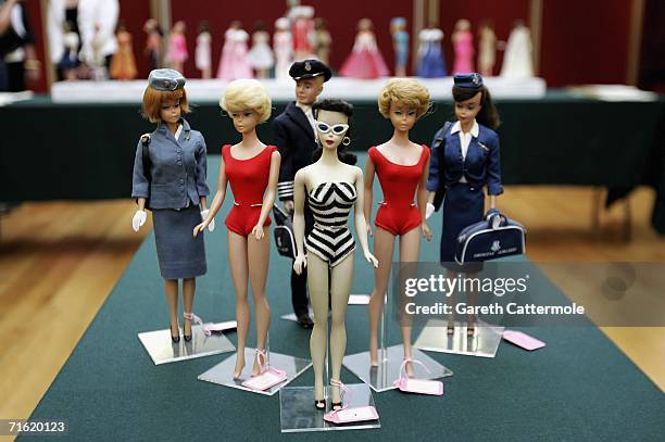 Selection of Barbie Dolls form what is thought to be the largest collection in the world at Christie's in South Kensington on August 10, 2006 in...