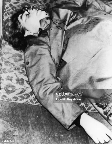 Hungarian woman killed in fighting between Hungarian rebels and Soviet forces during the Hungarian Revolution, Budapest, 27th October 1956.