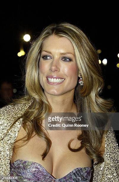 Tara Moss arrives at the opening night in Melbourne of "The Boy From Oz" at Rod Laver Arena on August 11, 2006 in Melbourne, Australia.