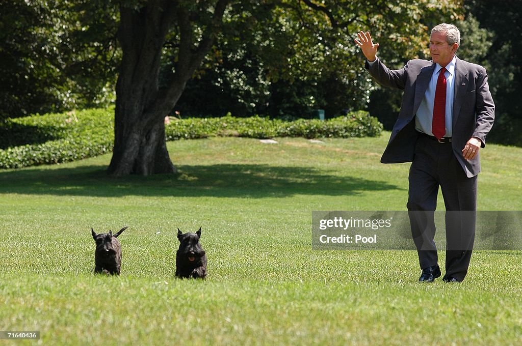 President Bush Returns To The White House