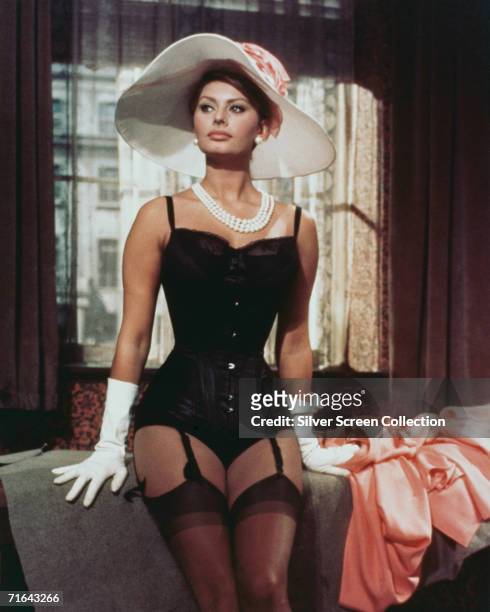 Italian actress Sophia Loren as Epifania Parerga in 'The Millionairess' directed by Anthony Asquith, 1960.