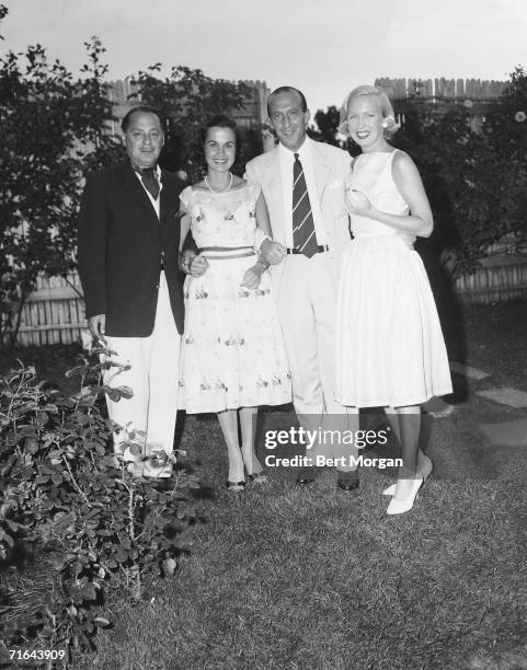 From left, Russian socialite Alexander Tarsaidze, his German-born wife Elizabeth Sverbeev Tarsaidze, Mexican socialite Fernando de Moctezuma, and...