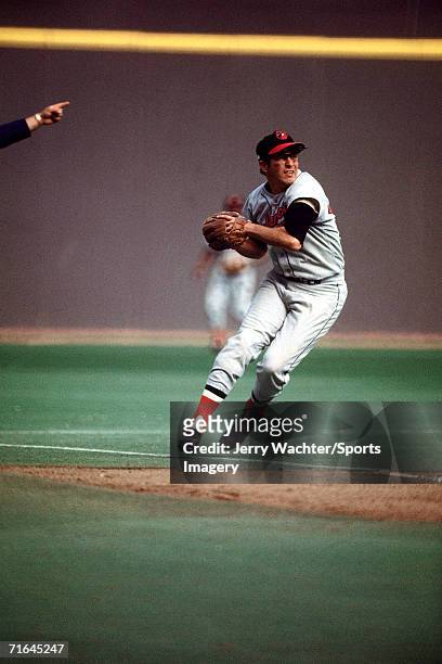 Shortstop Brooks Robinson of the Baltimore Orioles fielding .