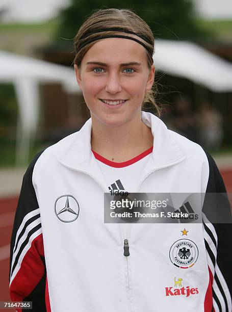 Valeria Kleiner poses during the photo call of the Women's U15 German National Team on August 14, 2006 in Uslar, Germany.