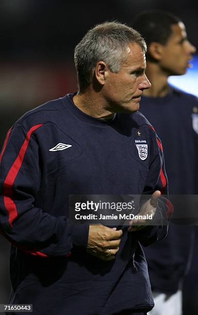 England U21's manager Peter Taylor looks on during the UEFA European Under 21's Group 8 match between England U21's and Moldova U21's at Portman Road...
